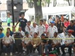 JOvenes sinaloenses jugadores de Ulama en los Juegos y Deportes Autóctonos y Tradicionales 18 Julio 2015 