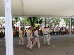 Jovenes Purepechas al terminar su juego durante los XVIII Juegos y Deportes Autóctonos y tradicionales celabrados en San Luis Potosi 17, 18 y 19 Julio 2015.