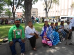 Familia de Indios Kumai en Jardín de San JUan de Dios, Ciudad de San Luis Potosi durante el  XVIII Encuentro Nacional de Juegos y Deportes Autóctonos y Tradicionales